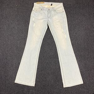 NEW Piama Juniors' Bootcut Jeans Low Rise Y2K Blue Light Wash Denim Size 7